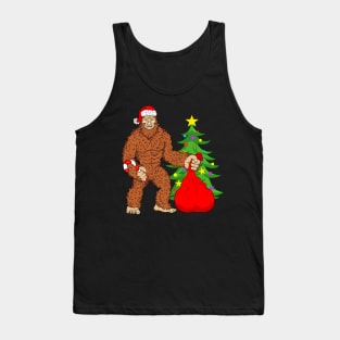 BigFoot Santa with Christmas Tree Tank Top